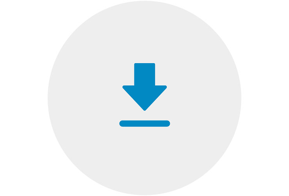 Bubble mit Download-Icon