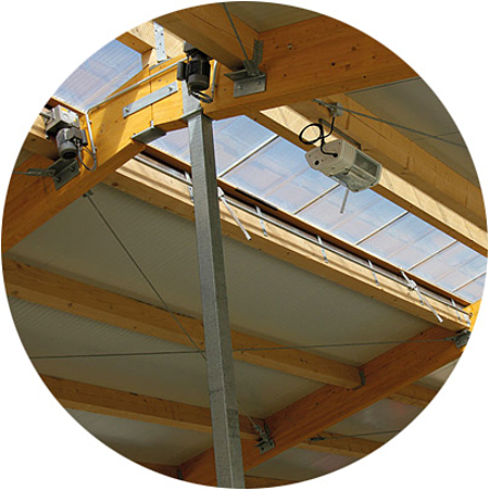 LockDrives application stable construction cattle and horses ridge ventilation