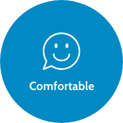 Bubble with icon for comfort